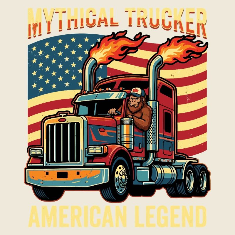 Trucker Bigfoot US-Sattelzugfahrer