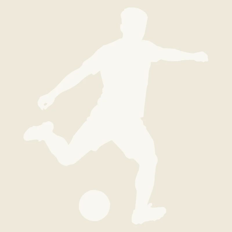 Kicker-Silhouette in Bewegung