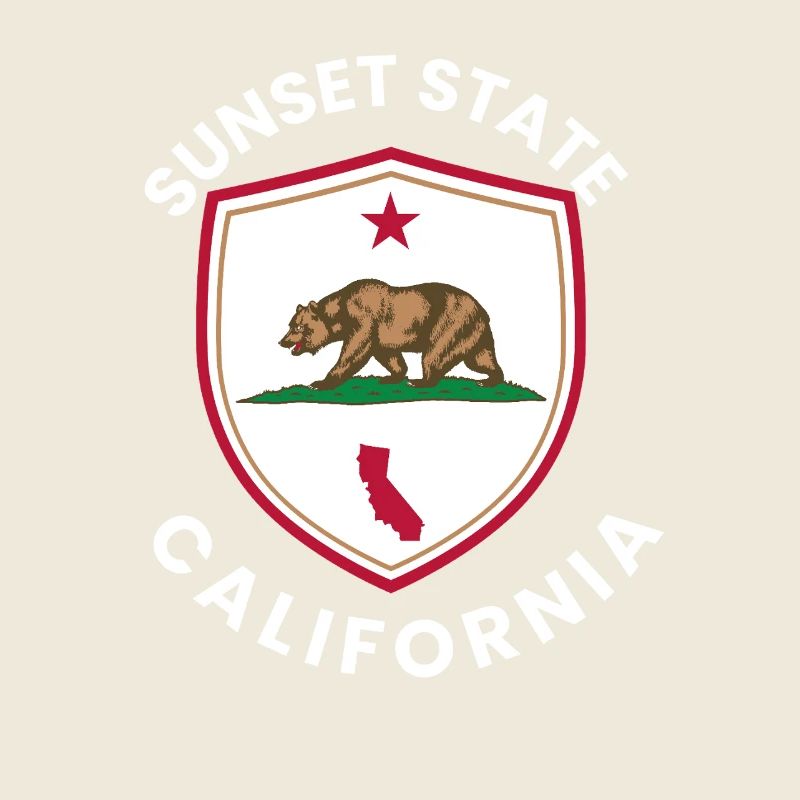 Sunset State California Badge