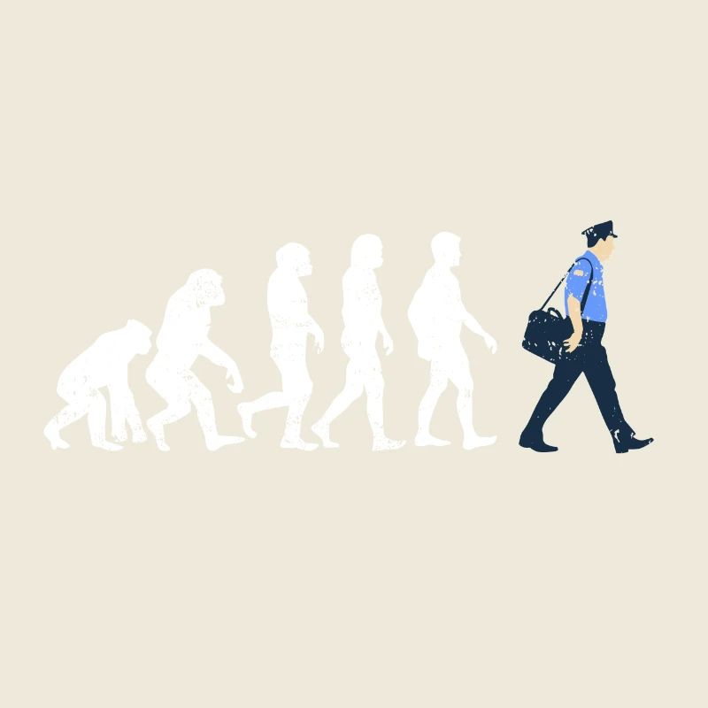 Postbote Evolution geschenk job beruf post brief