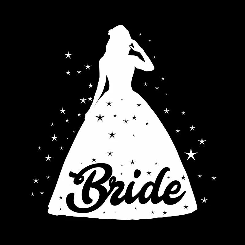 JGA équipe mariée robe de mariée. cadeau