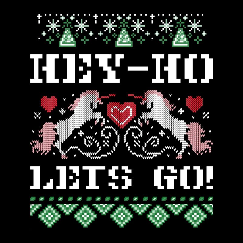 ugly christmas sweater mit einhorn