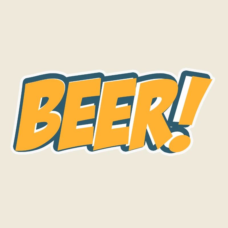 shirt de bière de bière de style bande dessinée