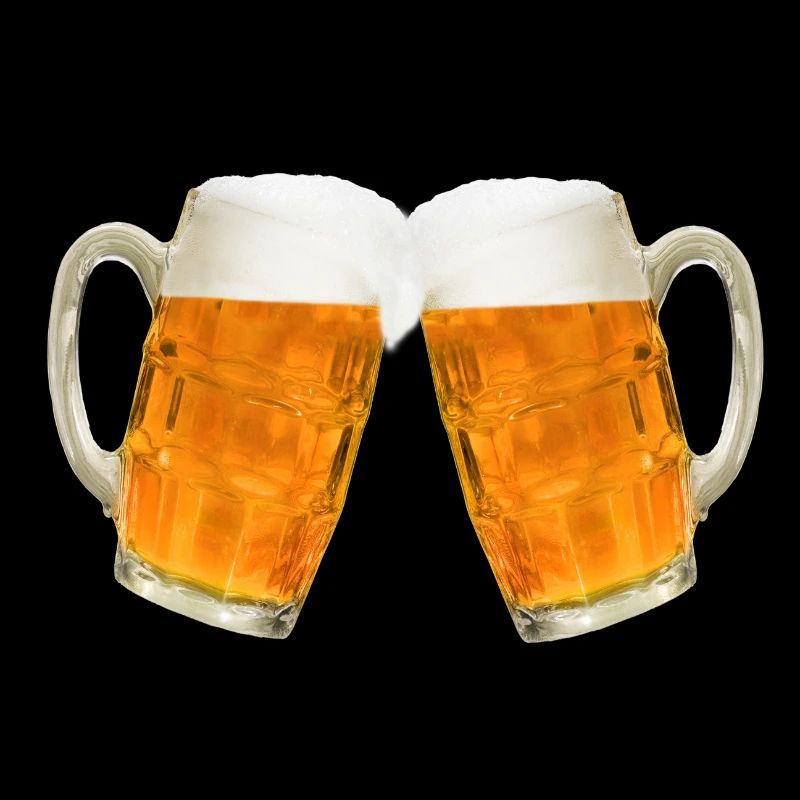 Zwei Gläser voll mit Bier und Schaum