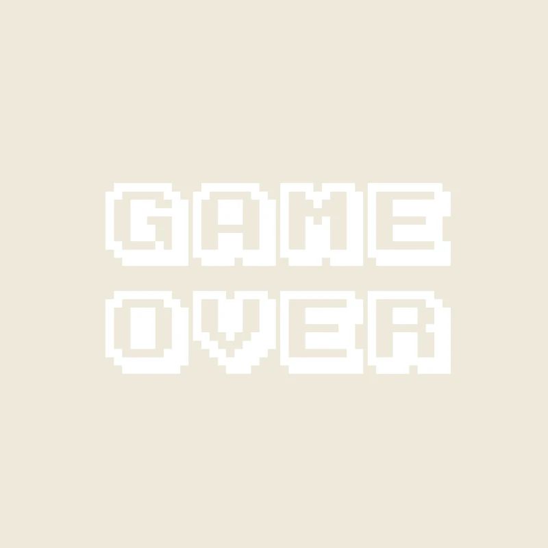 Arcade Game Over white