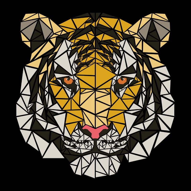 Tiger - Polygon Motiv - Geometrisch - Geschenk