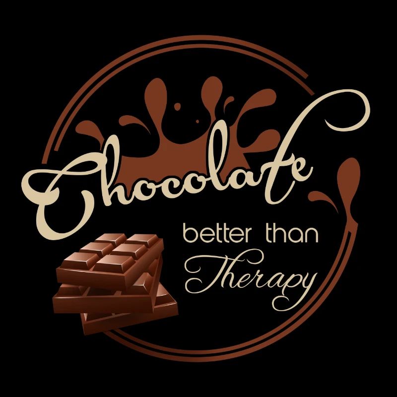 Lustiges "Chocolate - better than therapy!" -Shirt