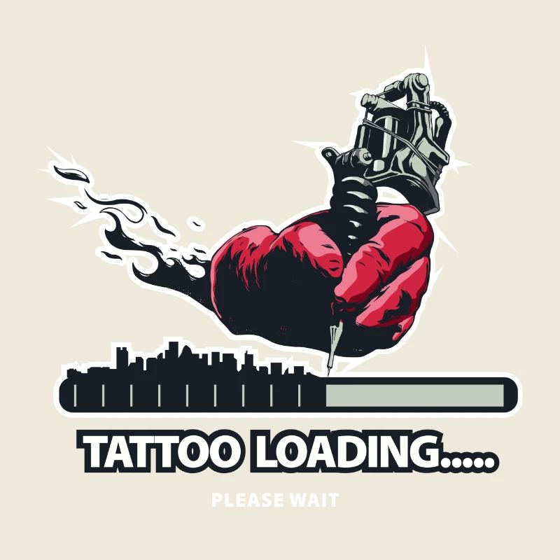 Tattoo Loading .. Hand tattoo machine tattooed ink