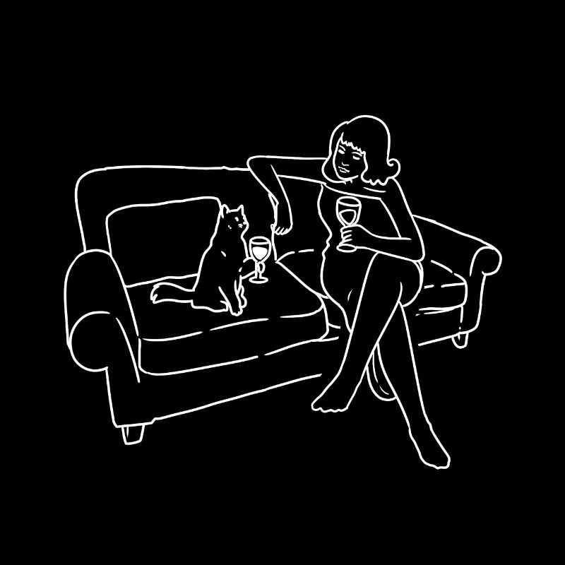 Frau Wein Katze Shirt