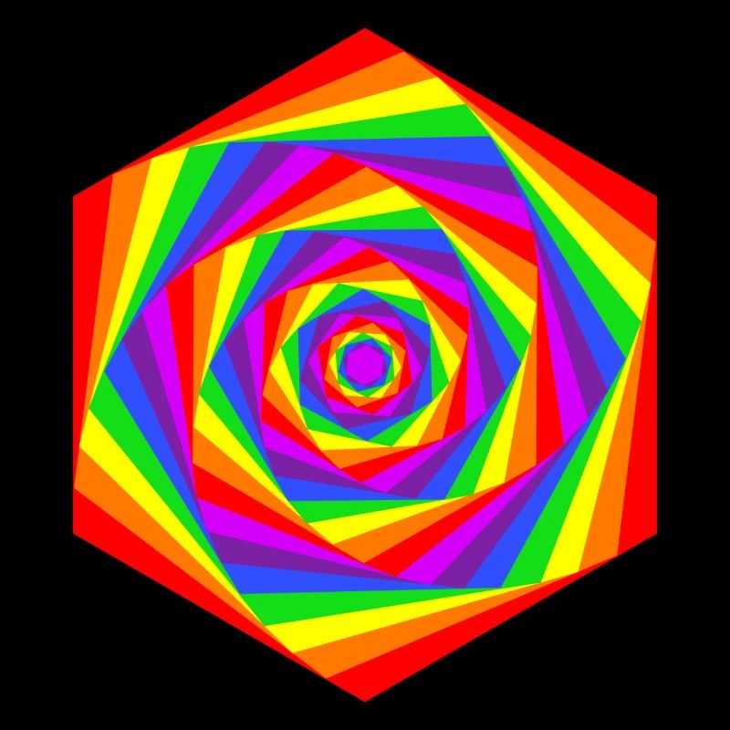 Regenbogen Hexagon