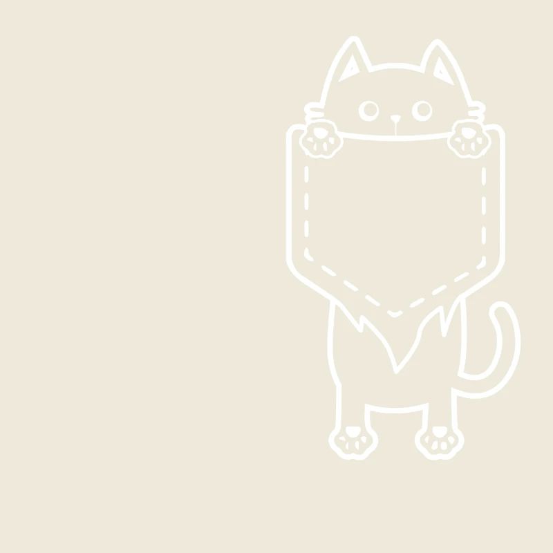 Cute Cat Pocket Cat Lover Gift