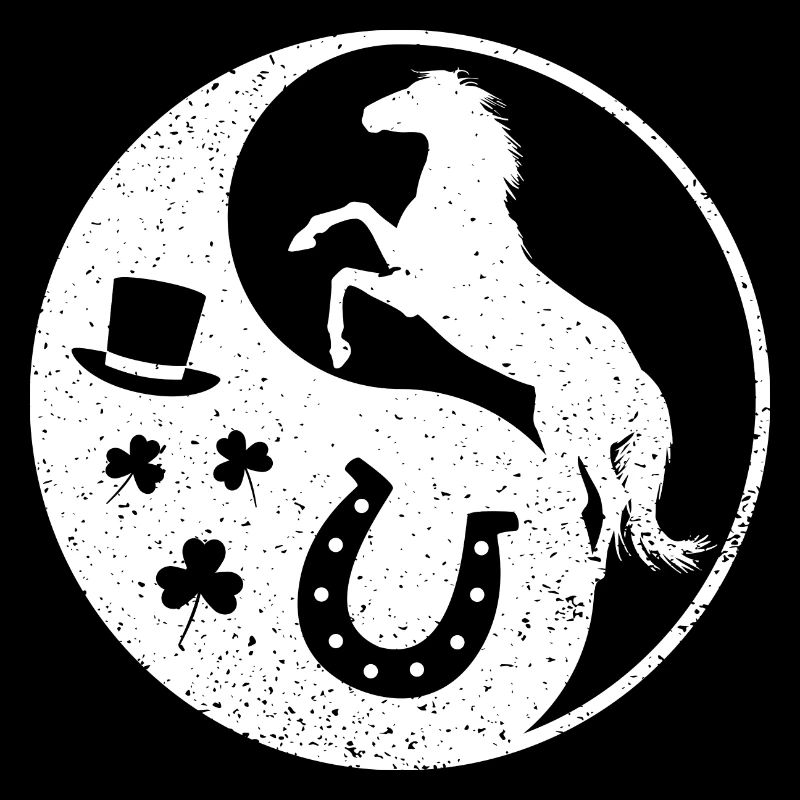 Ying Yang horse as lucky charm St. Patrick's Day