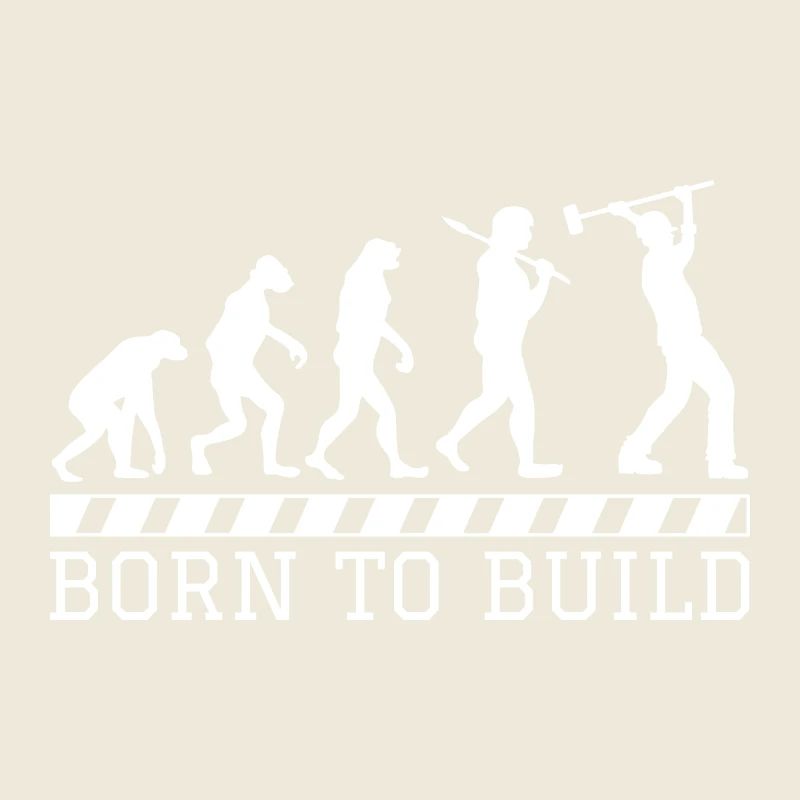 Evolution Bauarbeiter Geschenk Bau Beruf Arbeit