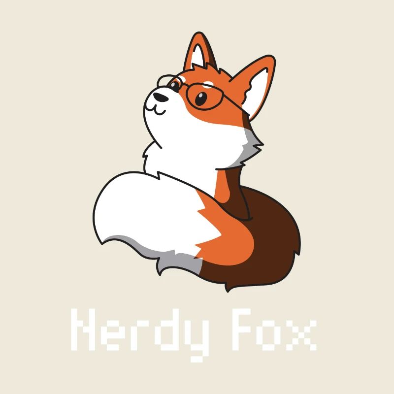 Fuchs nerd Geschenk Brille Tier schlauer schlau