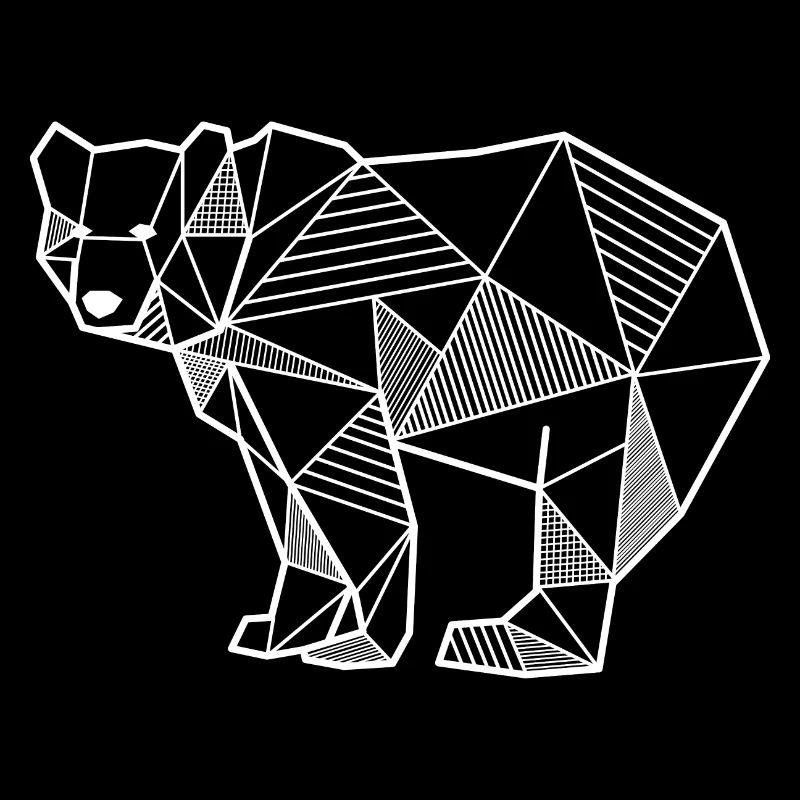 Ours géométrique cadeau idée ours animal triangle