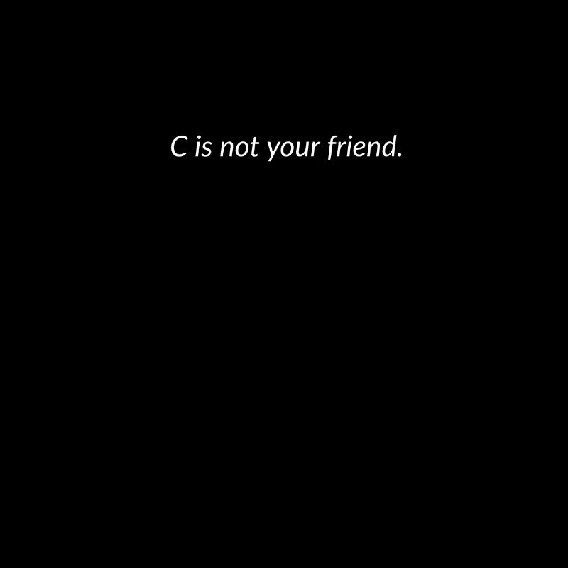 C ist nicht dein freund !