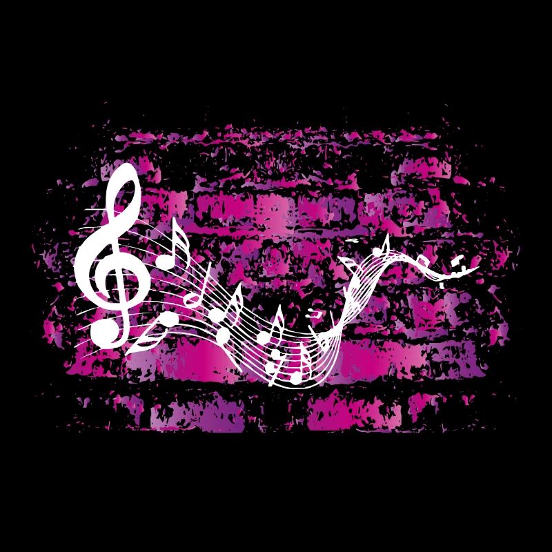 Music musician notes clef grunge gift
