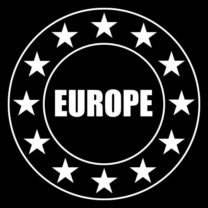 Europe Europe drapeau drapeau noir blanc