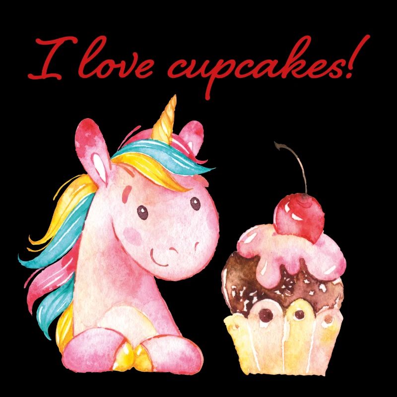 I love cupcakes Unicorn Einhorn