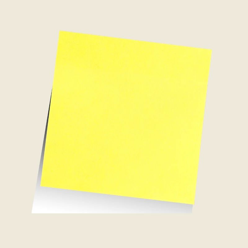 gelber Notizzettel , Klebezettel , sticky note