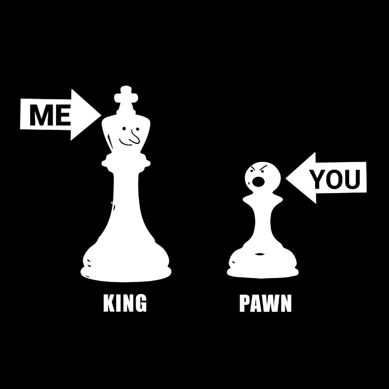 Roi d'échecs et pions - vous et moi - échecs