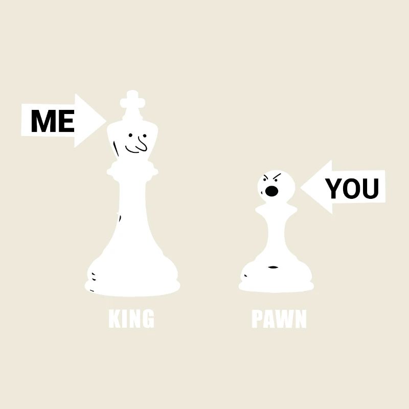 Roi d'échecs et pions - vous et moi - échecs