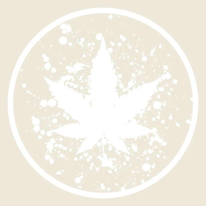 Cannabis leaf color blobs in a circle
