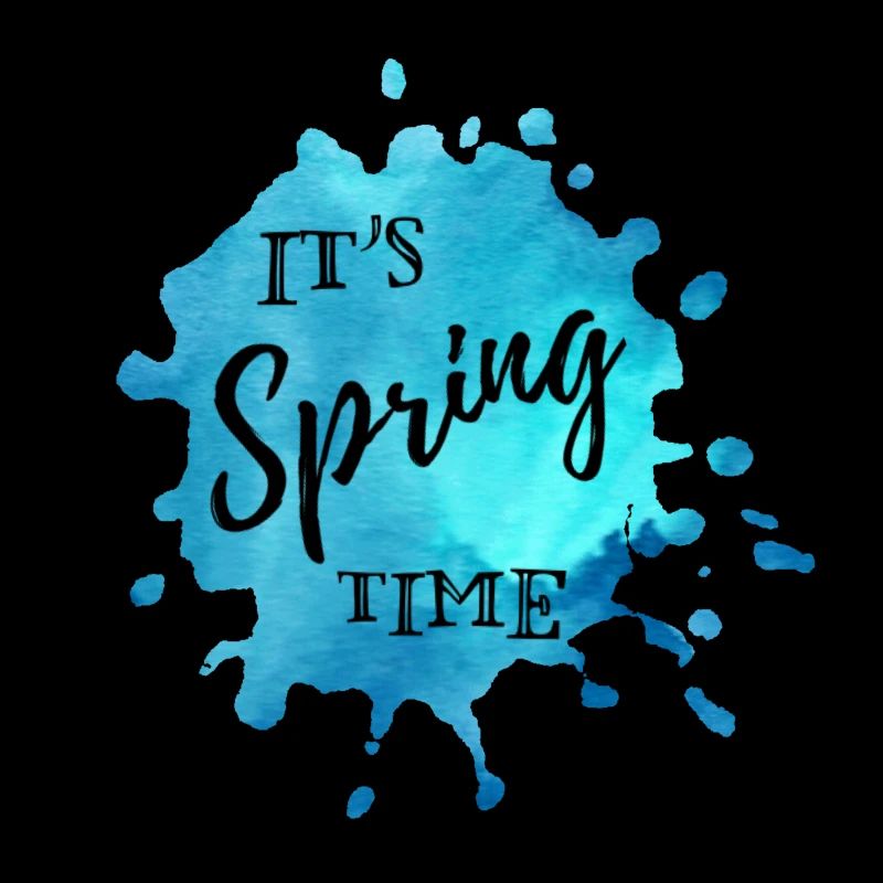 Splash de couleur bleu "It's Spring Time"