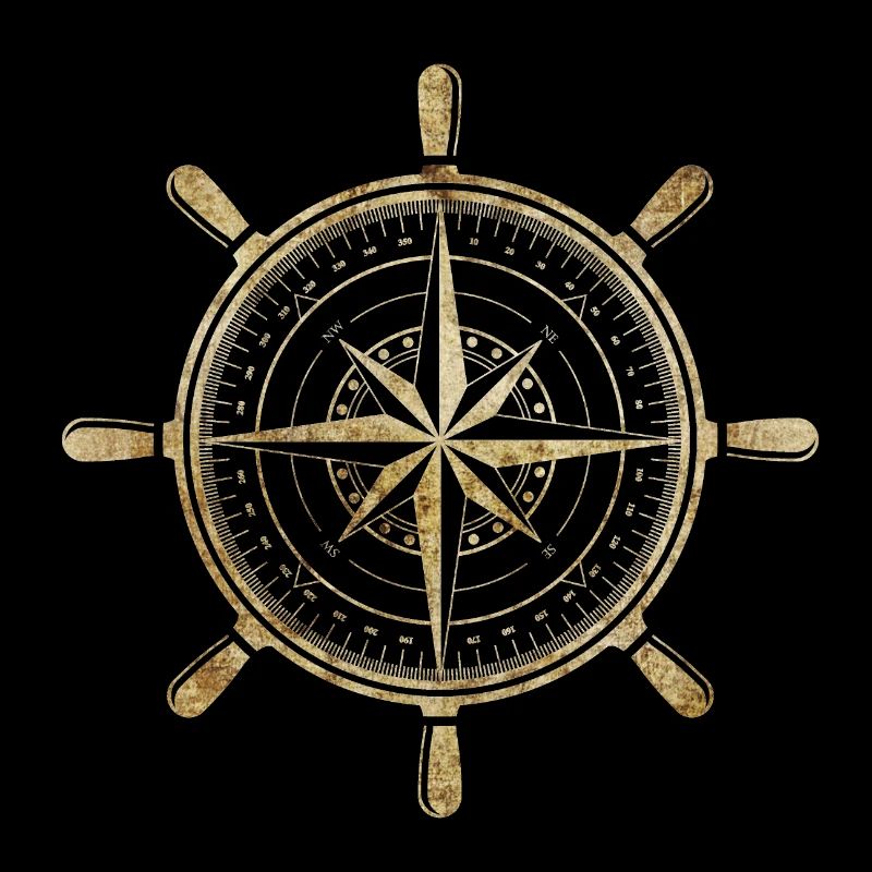 Compass in gold
