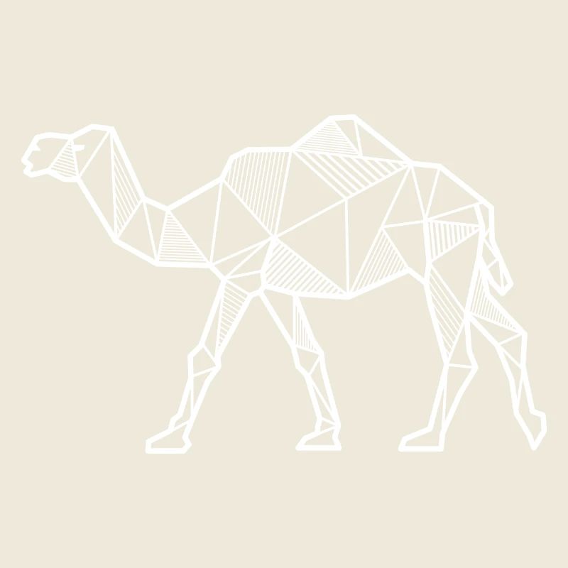 Camel geometric gift hipster modern lines