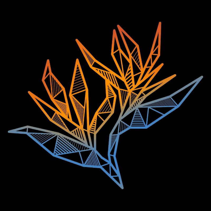 Paradiesvogel Blume geometrisch Geschenk Blumen