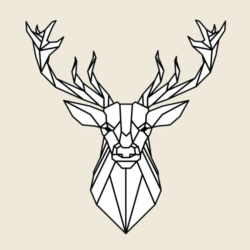 Schlichtes Hirschkopf Design