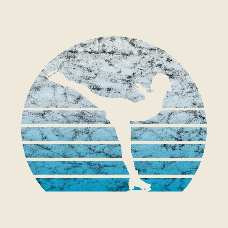 Eiskunstlauf Eiskunstläufer Retro Vintage Geschenk