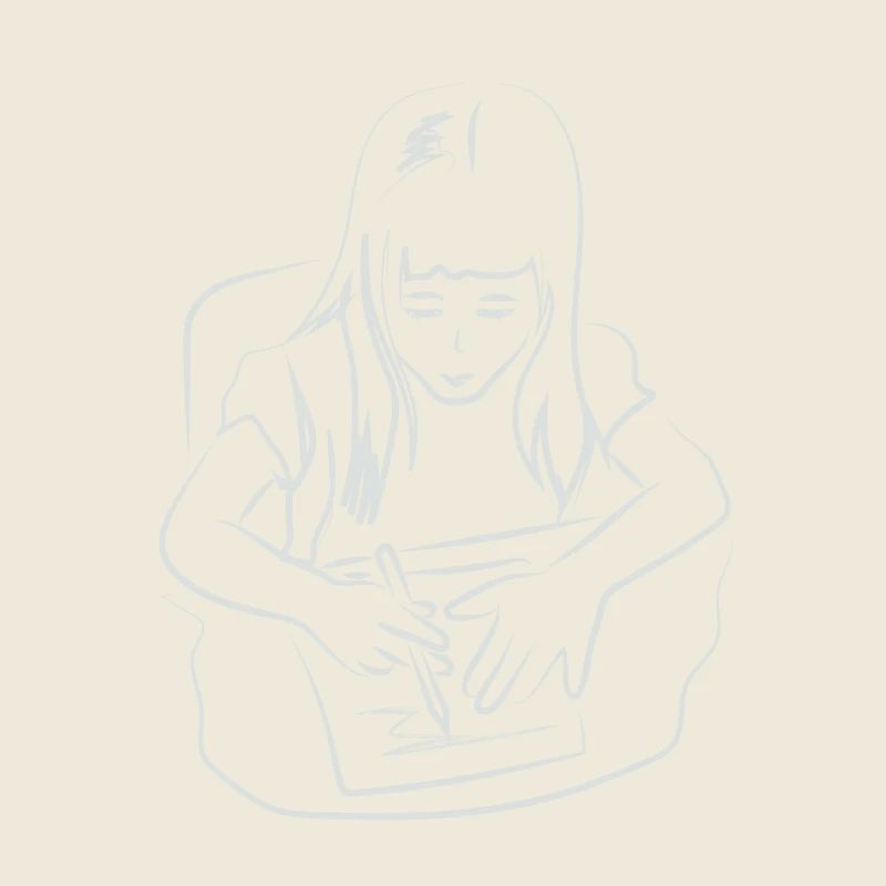 Fille crayon dessin art idée cadeau