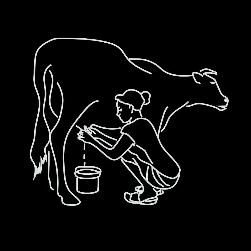Kuh melken Bauernhof Kühe Stall Geschenkidee Milch