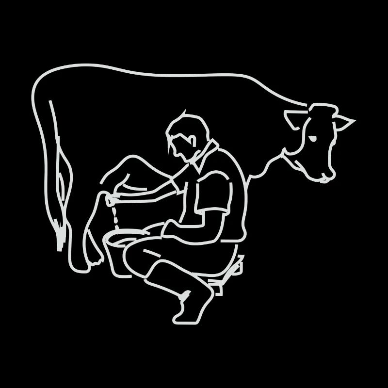 Vache, traite, ferme, fermier, cadeau, idée, vaches