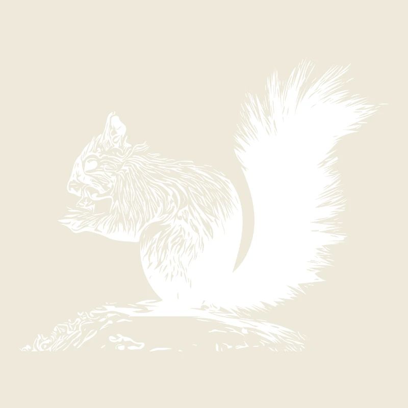 Tumbled squirrel with a nut