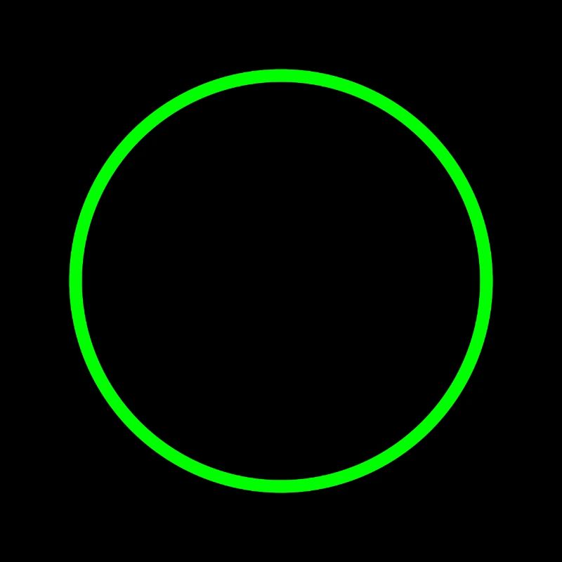 Cercle anneau forme icône verte
