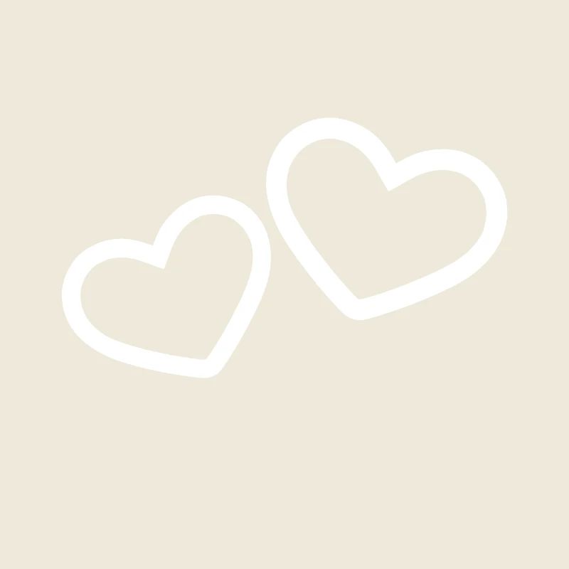 Zwei Herzchen Herz weiß