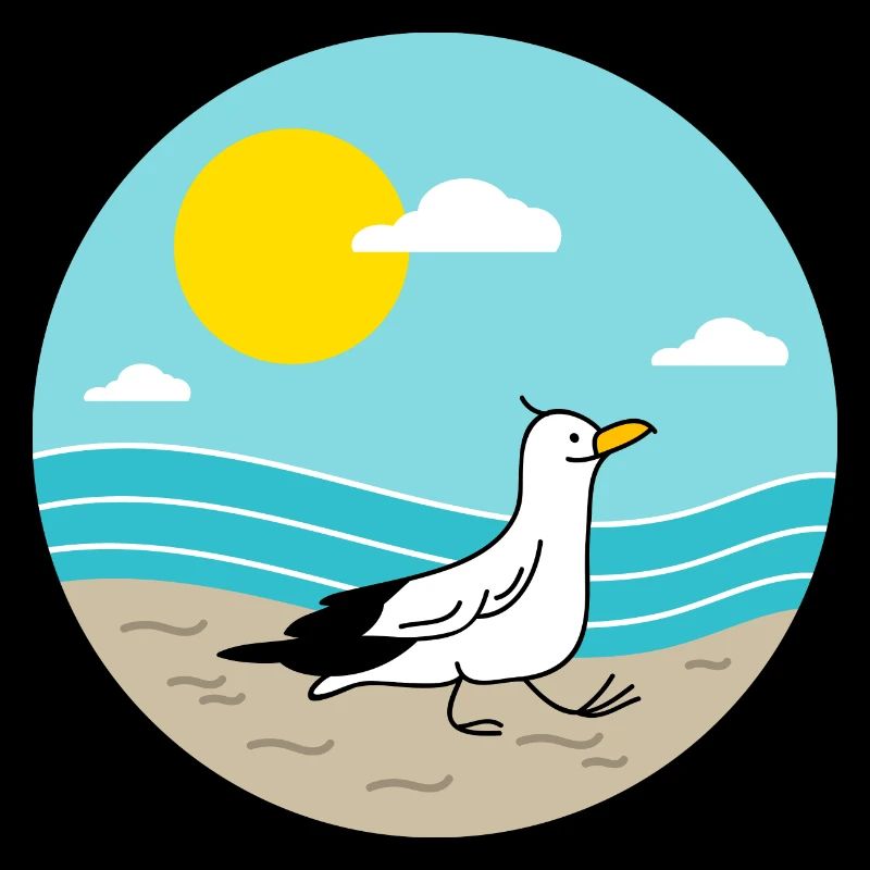 Mouette à la mer