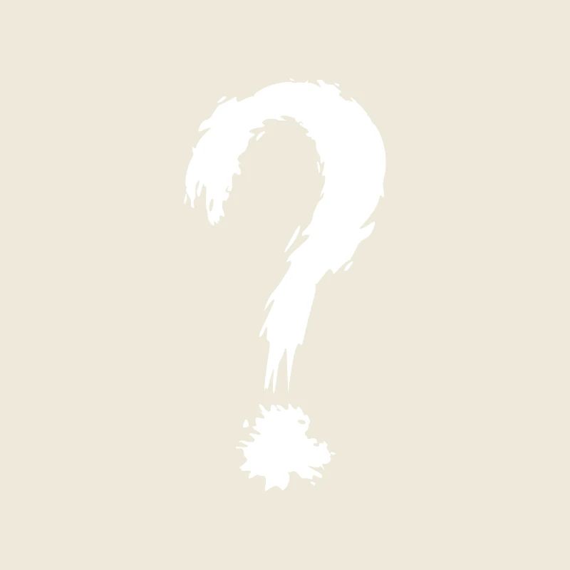 Point d'interrogation blanc