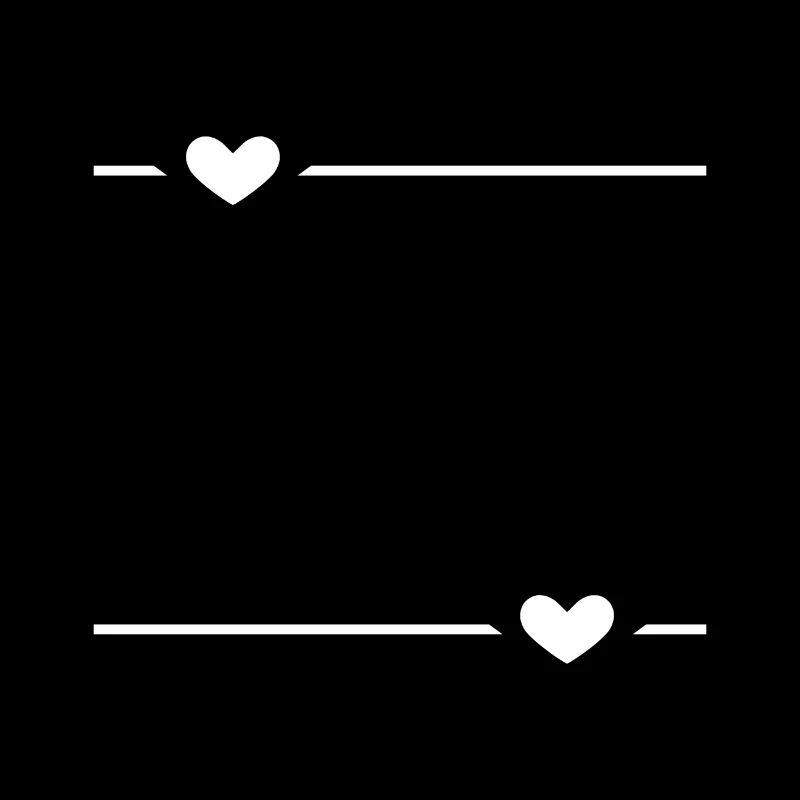 Line heart dash ornament