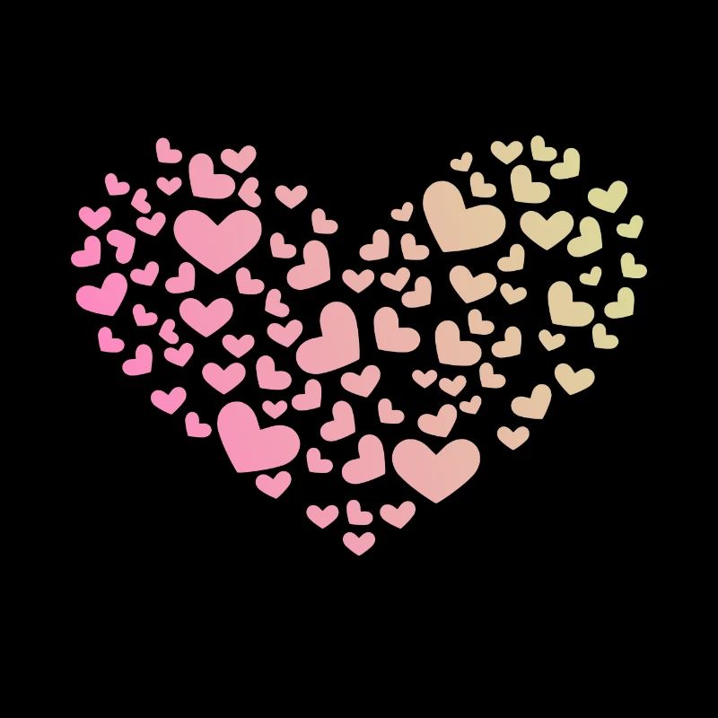 Herz aus Herzchen Liebe Romantisch Jahrestag