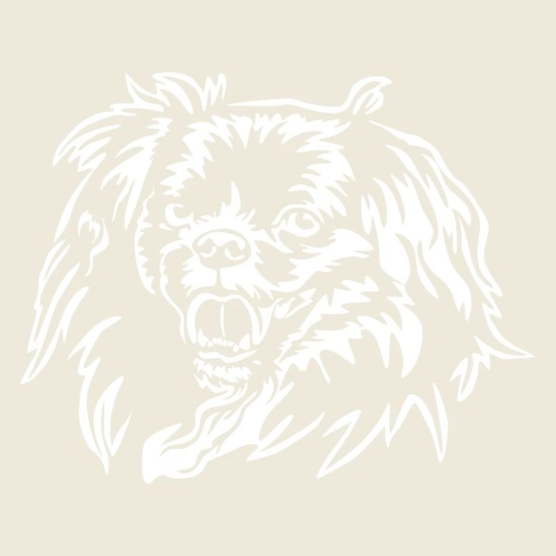 Tibetan Spaniel head "Black Edition"