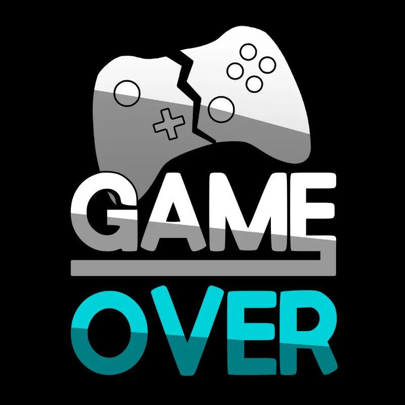 GAME OVER (Türkis) + Controller - Gaming