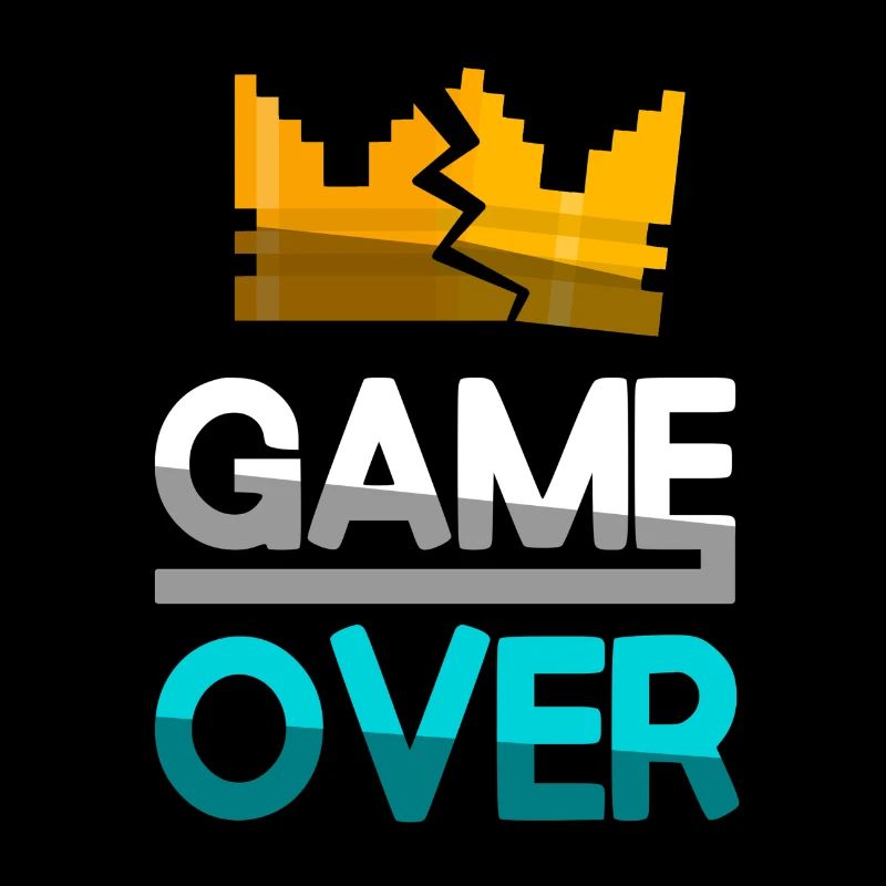 GAME OVER (Turquoise) + King Crown - Jeux