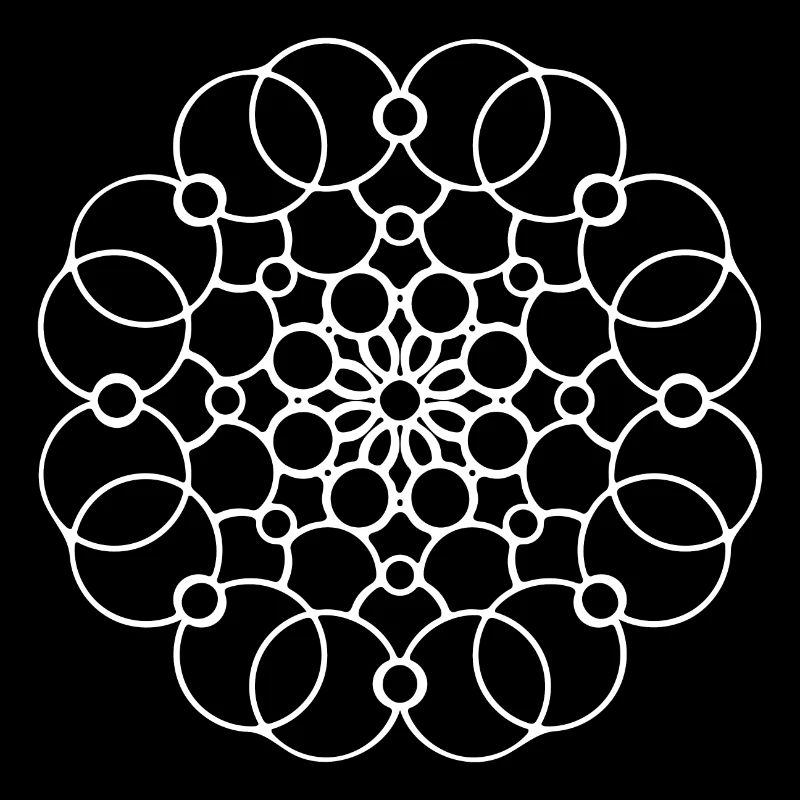 Mandala géométrique Forme de cercles de motifs ronds