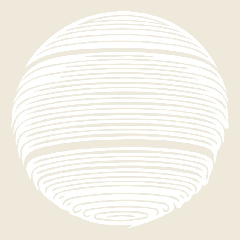 Geometric planet sphere with stripes