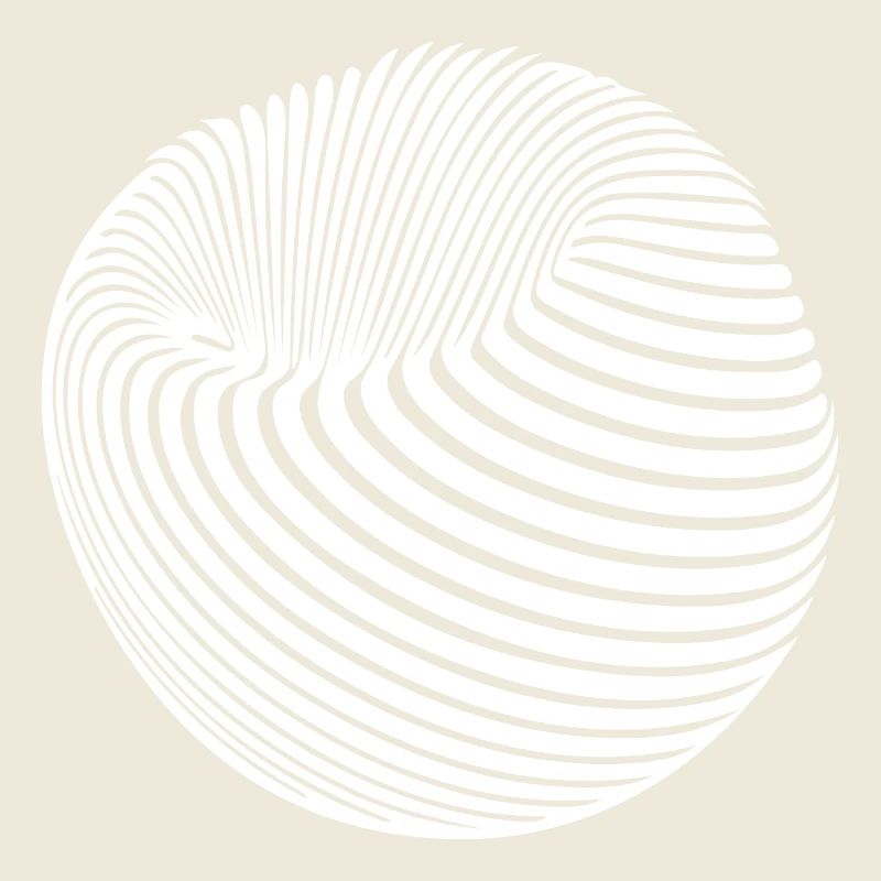 Geometric sphere body with stripes