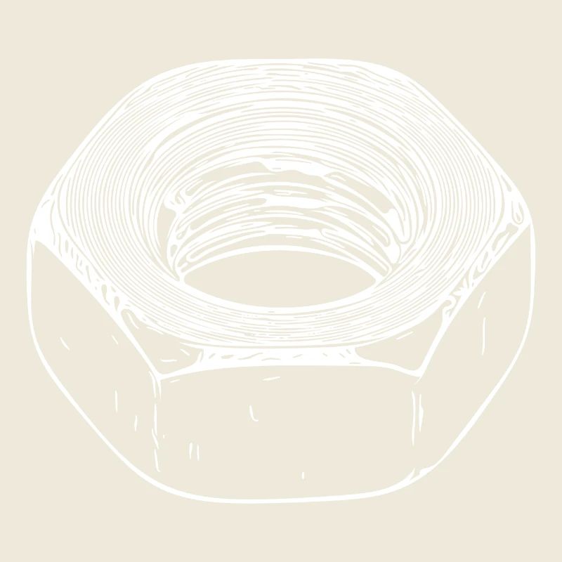 Schraubenmutter mit vintage Oberfläche